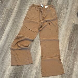 H&M Brown Wide-Leg Trousers